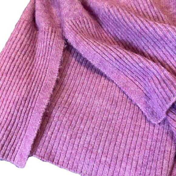 Elodie Wool Blend Crew Neck Split Hem Wide Sleeved Sweater Oversized Small - Picture 6 of 11